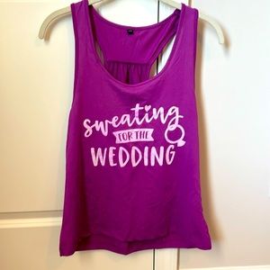 Miss to Mrs Sweating for the Wedding Athletic Tank